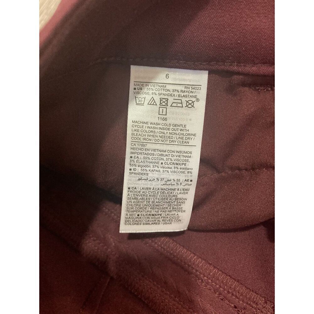 Old Navy Pixie Ankle Skinny Pants Slim Pocket Hi-Rise Stretch Women 6 Purple NWT - Picture 5 of 8